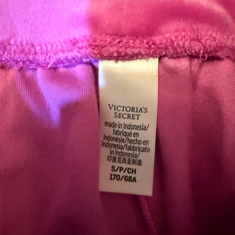 Victoria's Secret Velour Jogger Sweatpant Hot Pink Women S Y2K Barbiecore Lounge - Picture 5 of 6